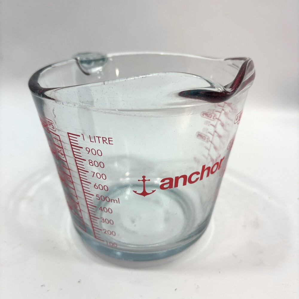 Anchor Hocking Glass Measuring Cup 4 Cups Clear Glass Vintage